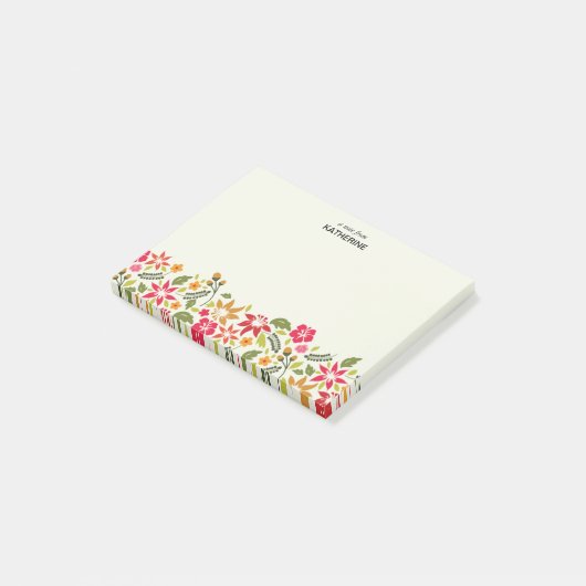 Hawaiian Tropical Flowers Post-it® Notes (Schuin)