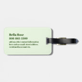 Hawaiian Tropical Fruit Cream Custom Luggage Tag Bagagelabel (Achterkant horizontaal)