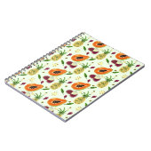 Hawaiian Tropical Fruit Pattern Cream Notebook Notitieboek (Linkerzijde)