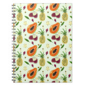 Hawaiian Tropical Fruit Pattern Cream Notebook Notitieboek (Voorkant)