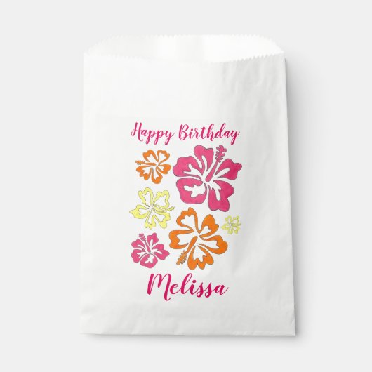 Hawaiian Tropical Hibiscus Flowers Floral print Bedankzakje (Voorkant)