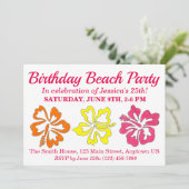 Hawaiian Tropical Hibiscus Flowers Floral print Kaart (Staand voorkant)