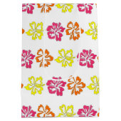 Hawaiian Tropical Hibiscus Flowers Floral print Medium Cadeauzakje (Achterkant)