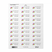 Hawaiian Tropical Hibiscus Return Address Etiket (Full Sheet)
