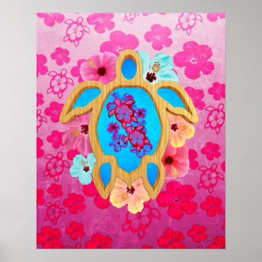 Hawaiian Tropical Honu Poster (Voorkant)