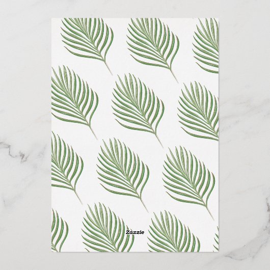 Hawaiian Tropical Island Hibiscus Folie Feestdagenkaart (Achterkant)