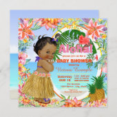 Hawaiian Tropical Luau Baby shower Kaart (Voorkant / Achterkant)