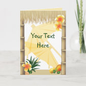 Hawaiian Tropical Luau Party Greeting Kaart (Voorkant)