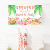 Hawaiian Tropical Luau Party Sweet 16 Spandoek (Insitu)