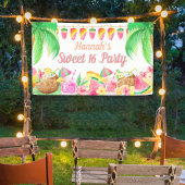 Hawaiian Tropical Luau Party Sweet 16 Spandoek