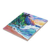 Hawaiian Tropical Na Pali Coast Ceramic Tegel Tegeltje (Zijkant)