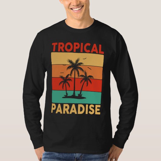 Hawaiian Tropical Paradise Hawaii Pineapple Tiki T-shirt (Voorkant)