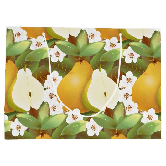 Hawaiian Tropical Pears Fruit Florence Botanical Large Cadeautasje (Achterkant)