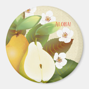 Hawaiian Tropical Pears Fruit Florence Botanical Magneet