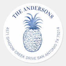Hawaiian Tropical Pineapple Return Address Label