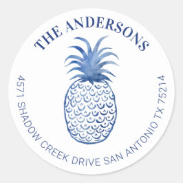 Hawaiian Tropical Pineapple Return Address Label