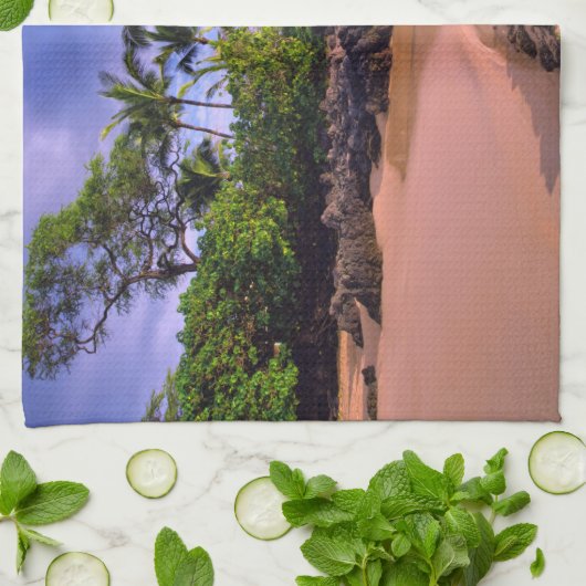 Hawaiian Tropical Sandy Beach Theedoek (Gevouwen)