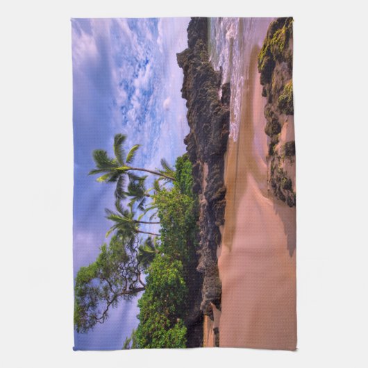 Hawaiian Tropical Sandy Beach Theedoek (Verticaal)