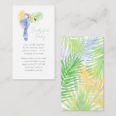 Hawaiian Tropical Toucan Baby shower Book Request Informatiekaartje (Voorkant / Achterkant)
