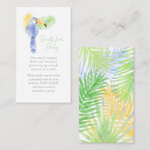 Hawaiian Tropical Toucan Baby shower Book Request Informatiekaartje
