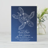 Hawaiian Tropical Turtle Blue Vrijgezellenfeest Kaart (Staand voorkant)