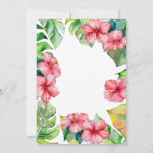 Hawaiian Tropical Waterverf Flowers Birthday Kaart (Achterkant)