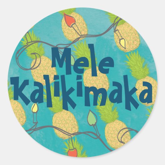 Hawaiian Tropische anananasappelmoes Ronde Sticker (Voorkant)
