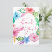 Hawaiian tropische baardbruiloft bedankt (Staand voorkant)