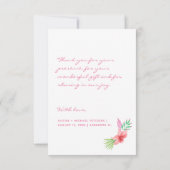 Hawaiian tropische baardbruiloft bedankt (Achterkant)