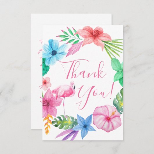 Hawaiian tropische baardbruiloft bedankt (Voorkant / Achterkant)