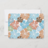 Hawaiian Tropische Hibiscus Bloemen Bruiloft RSVP (Achterkant)