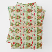 Hawaiian Tropische kerstboom - cadeaubonen Inpakpapier Vel (In situ)