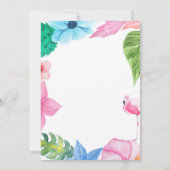 Hawaiian tropische luau is een jongen baby shower kaart (Achterkant)