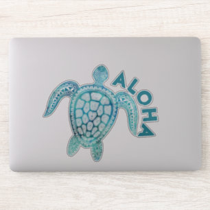 Hawaiian Turquoise Zee Turtle Aloha Sticker