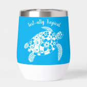 Hawaiian Turtle-Fisherman Esthetisch-Lichtblauw (Achterkant)