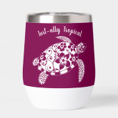 Hawaiian Turtle-Fisherman esthetische wijn kleur (Achterkant)