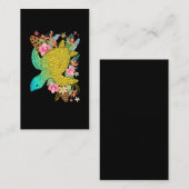 Hawaiian Turtle Lover Hawaii Colorful Flowers Visitekaartje (Voorkant / Achterkant)