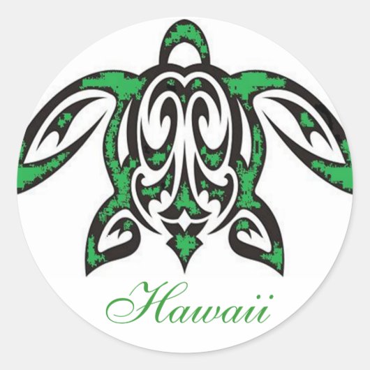 Hawaiian Turtle sticker (Voorkant)