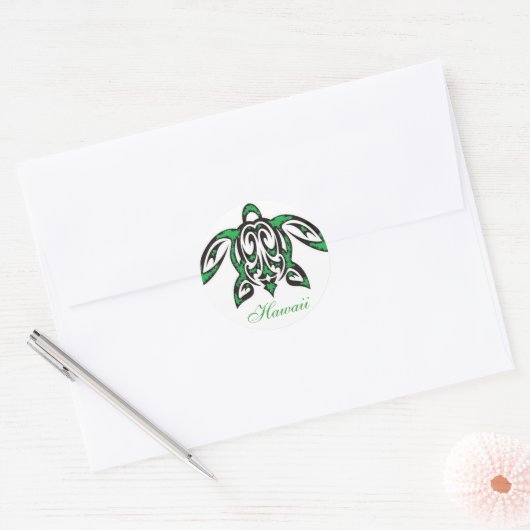 Hawaiian Turtle sticker (Envelop)