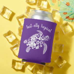 Hawaiian Turtle-Turt-ally Tropical-Paarse Blikjeskoeler