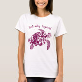 Hawaiian Turtle Turt-ally Tropische Wijn Kleur T-shirt (Voorkant)