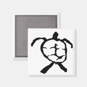 Hawaiian Turtle - zwart Magneet (Voorkant / Achterkant)