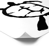 Hawaiian Turtle - zwart Poster (Hoek)