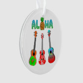 Hawaiian Ukulele Aloha Hawaii Ornament (voorkant)
