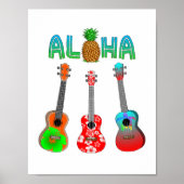 Hawaiian Ukulele Aloha Hawaii Poster (Voorkant)