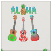 Hawaiian Ukulele Aloha Hawaii Stof (Close Up)