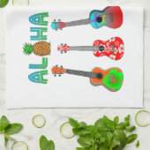 Hawaiian Ukulele Aloha Hawaii Theedoek (Gevouwen)