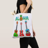 Hawaiian Ukulele Aloha Hawaii Tote Bag (Dichtbij)