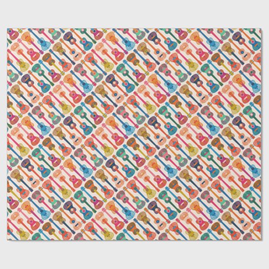 Hawaiian ukulele cadeaupapier (Vlak)