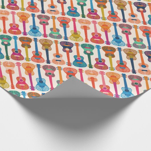 Hawaiian ukulele cadeaupapier (Hoek)